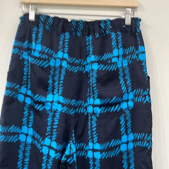 Marni X Uniqlo Drape Relaxed Wide Straight Pants Black Blue S - Picture 8 of 12